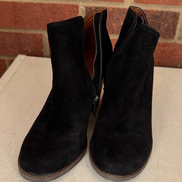 Lucky Brand Shoes - Lucky Brand Black Suede Upper Ankle Booties